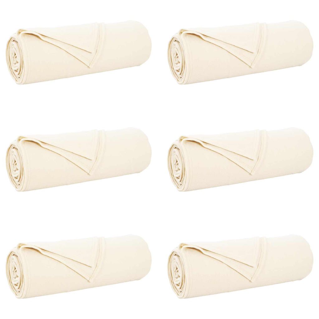 Coperte da Pile 6 pcs Crema 210 x 140 cm Panno