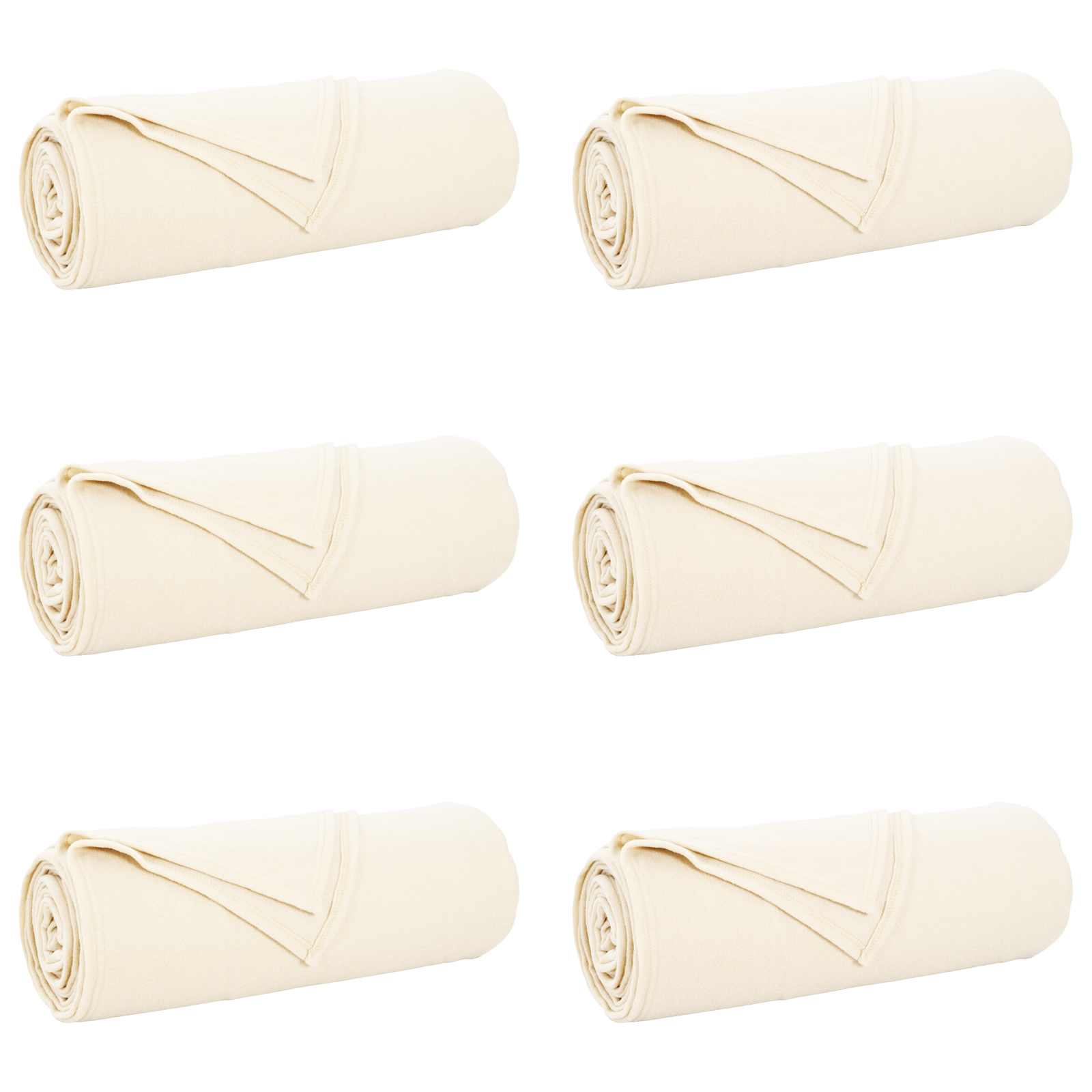 Coperte da Pile 6 pcs Crema 350 x 270 cm Panno