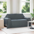 Coperte da Pile 6 pcs Grigio scuro 280 x 210 cm Panno
