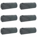 Coperte da Pile 6 pcs Grigio scuro 280 x 210 cm Panno