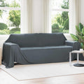 Coperte da Pile 6 pcs Grigio scuro 350 x 270 cm Panno