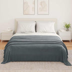 Coperte da Pile 6 pcs Grigio scuro 350 x 270 cm Panno