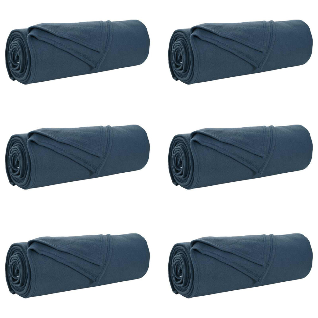 Coperte da Pile 6 pcs Blu navy 210 x 140 cm Panno