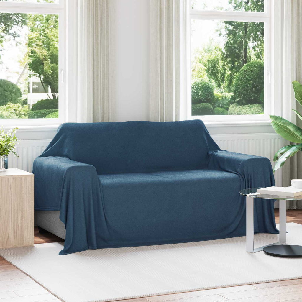 Coperte da Pile 6 pcs Blu navy 280 x 210 cm Panno
