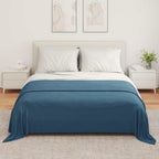 Coperte da Pile 6 pcs Blu navy 280 x 210 cm Panno