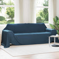 Coperte da Pile 6 pcs Blu navy 350 x 270 cm Panno