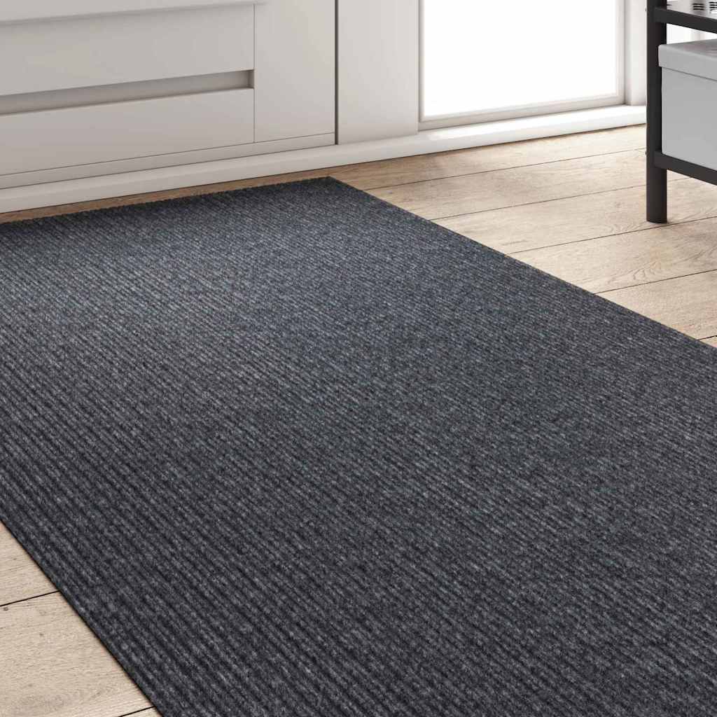 Runner in Moquette Grigio 80 x 500 cm Tessuto
