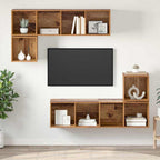 Set mobile TV 4 pcs Legno vecchio Legno multistrato