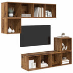 Set mobile TV 4 pcs Legno vecchio Legno multistrato