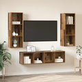 Set mobile TV 3 pcs Legno vecchio Legno multistrato