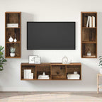 Set mobile TV 3 pcs Legno vecchio Legno multistrato
