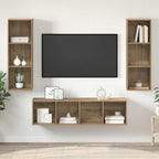 Set mobile TV 3 pcs Rovere artigianale Legno multistrato