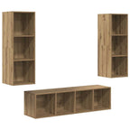 Set mobile TV 3 pcs Rovere artigianale Legno multistrato