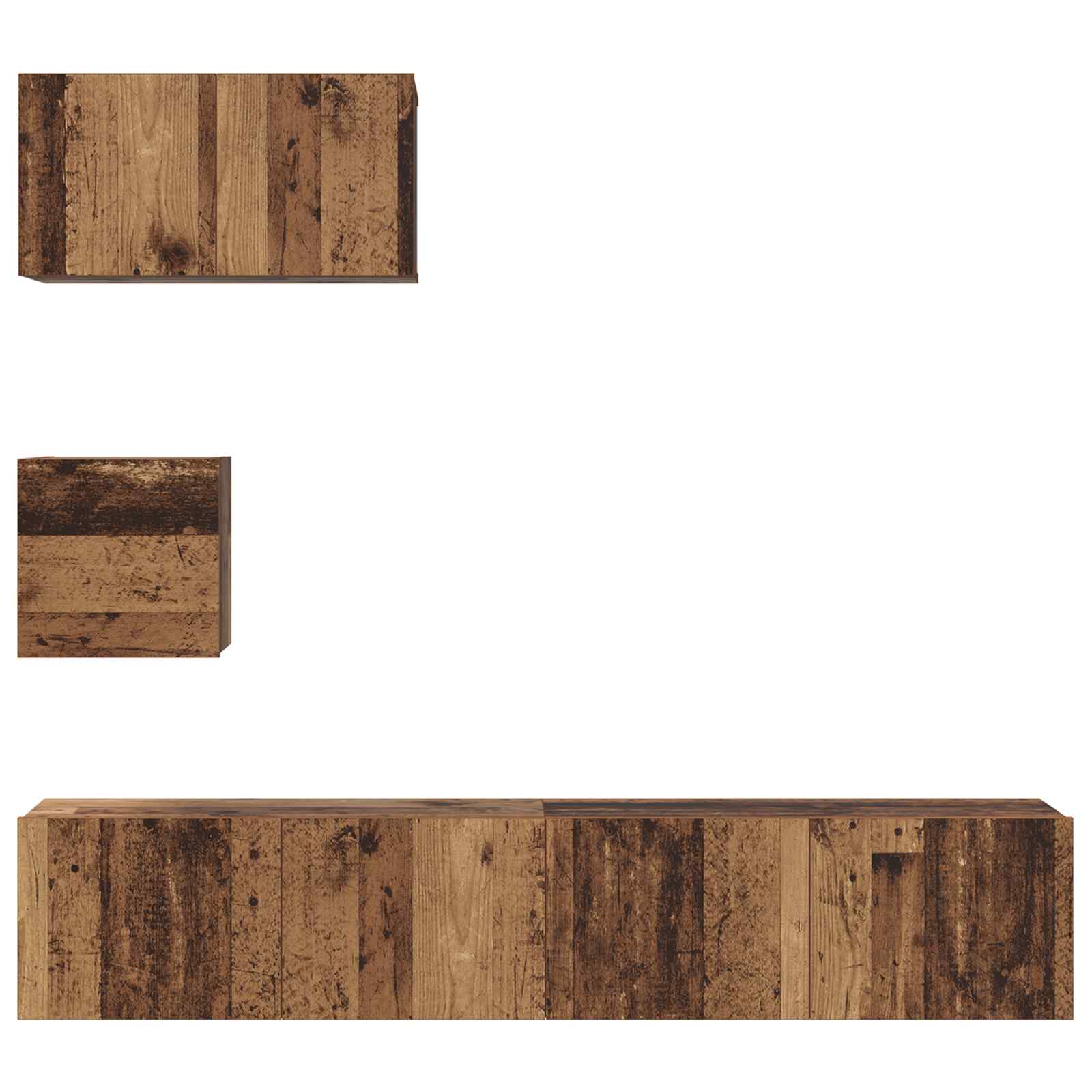 Set mobile TV 3 pcs Legno vecchio Legno multistrato