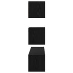 Set mobile TV 3 pcs Rovere Nero Legno multistrato