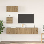 Set mobile TV 3 pcs Rovere artigianale Legno multistrato