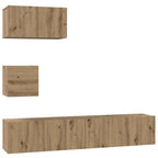 Set mobile TV 3 pcs Rovere artigianale Legno multistrato