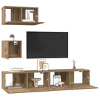Set mobile TV 3 pcs Rovere artigianale Legno multistrato