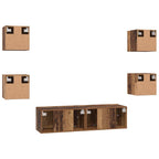 Set mobile TV 6 pcs Legno vecchio Legno multistrato