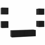 Set mobile TV 6 pcs Rovere Nero Legno multistrato