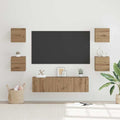 Set mobile TV 6 pcs Rovere artigianale Legno multistrato