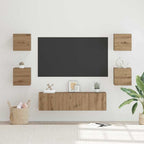 Set mobile TV 6 pcs Rovere artigianale Legno multistrato