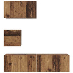 Set mobile TV 4 pcs Legno vecchio Legno multistrato