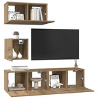 Set mobile TV 4 pcs Rovere artigianale Legno multistrato