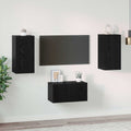 Set mobile TV 3 pcs Rovere Nero Legno multistrato
