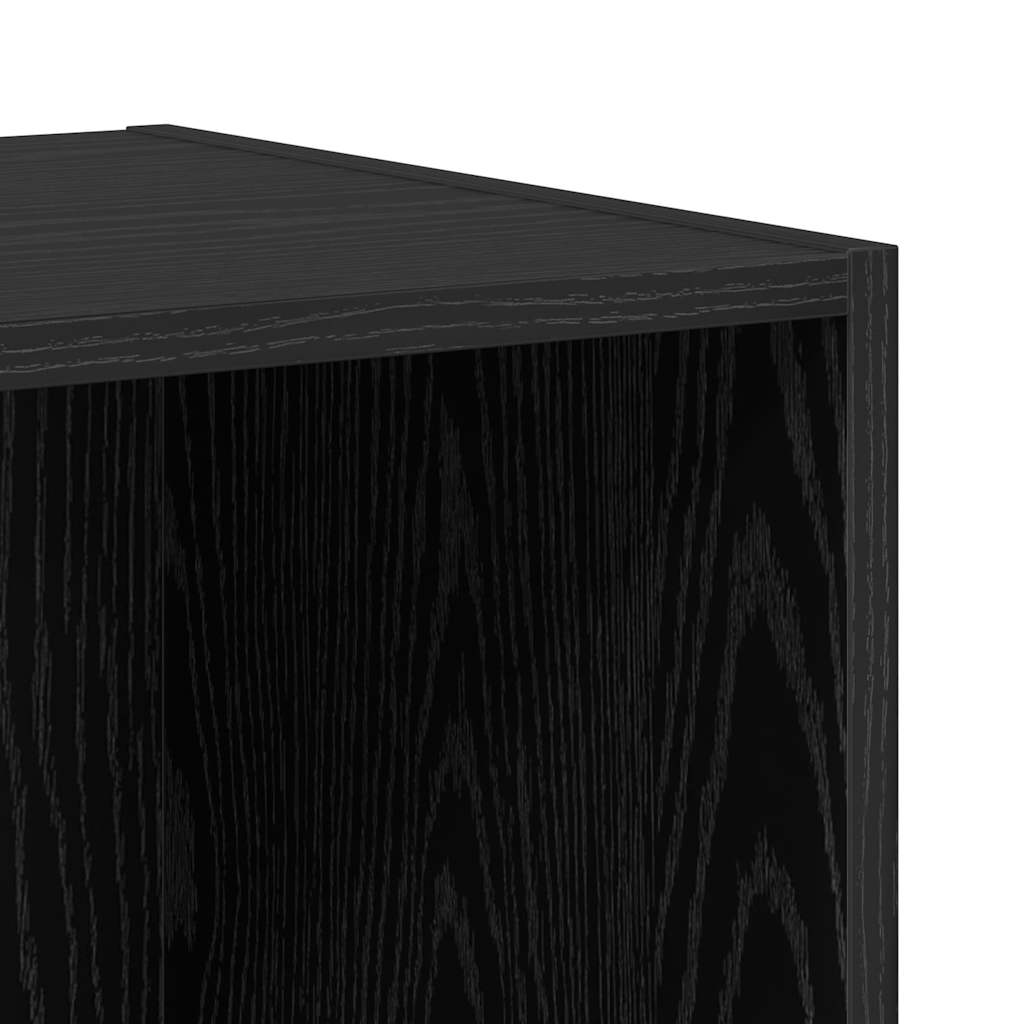 Set di mobili TV 2 pcs Rovere Nero Legno multistrato