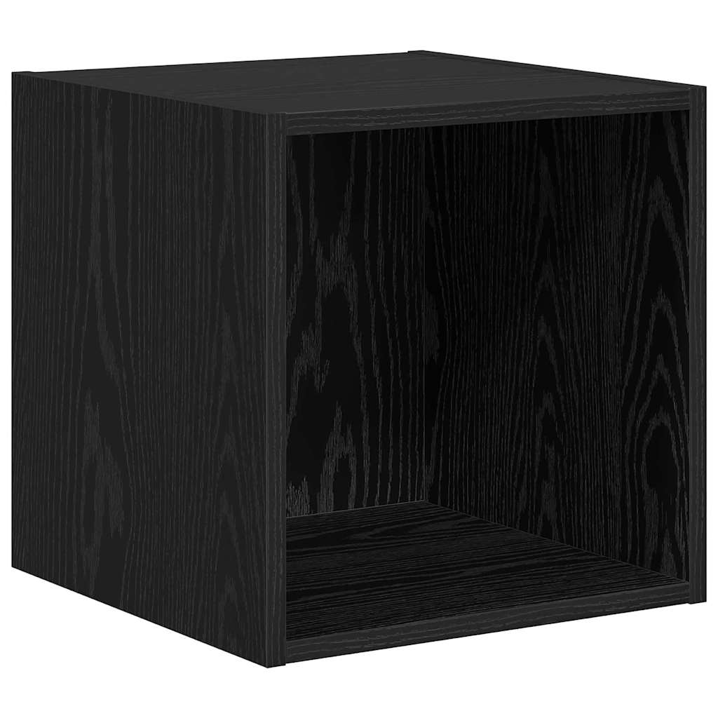 Set di mobili TV 2 pcs Rovere Nero Legno multistrato