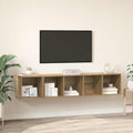 Set di mobili TV 2 pcs Rovere artigianale Legno multistrato