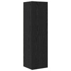 Mobile TV da Parete 4 pcs Rovere Nero Legno multistrato