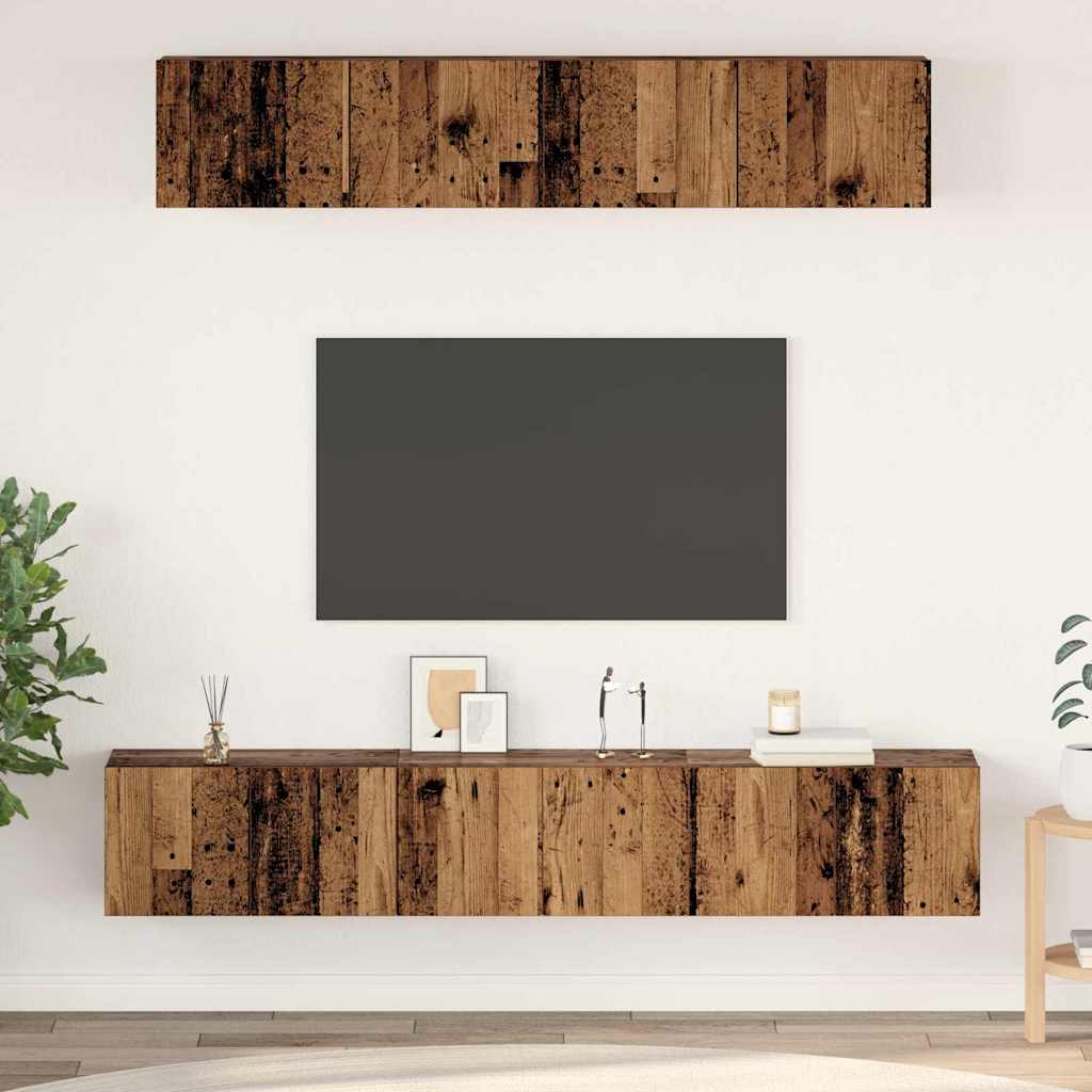 Set mobile TV 5 pcs Legno vecchio Legno multistrato