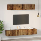 Set mobile TV 5 pcs Legno vecchio Legno multistrato