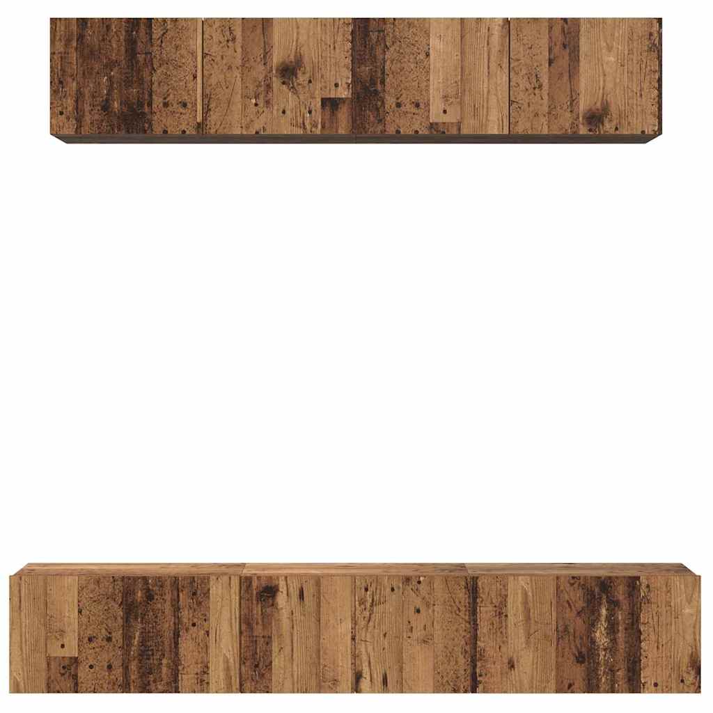 Set mobile TV 5 pcs Legno vecchio Legno multistrato