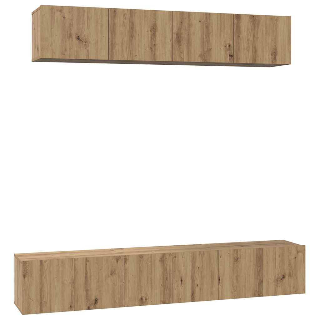Set mobile TV 5 pcs Rovere artigianale Legno multistrato