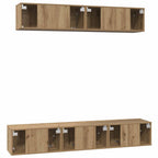 Set mobile TV 5 pcs Rovere artigianale Legno multistrato