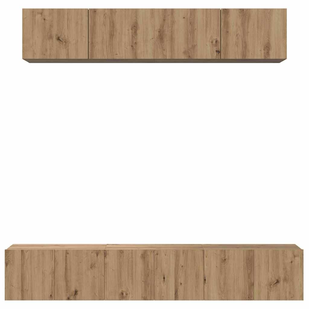 Set mobile TV 5 pcs Rovere artigianale Legno multistrato