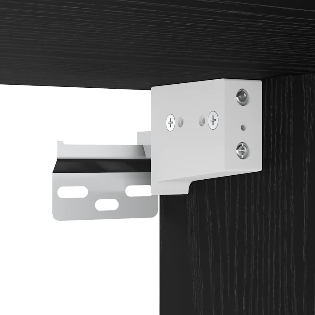 Set mobile TV 4 pcs Rovere Nero Legno multistrato