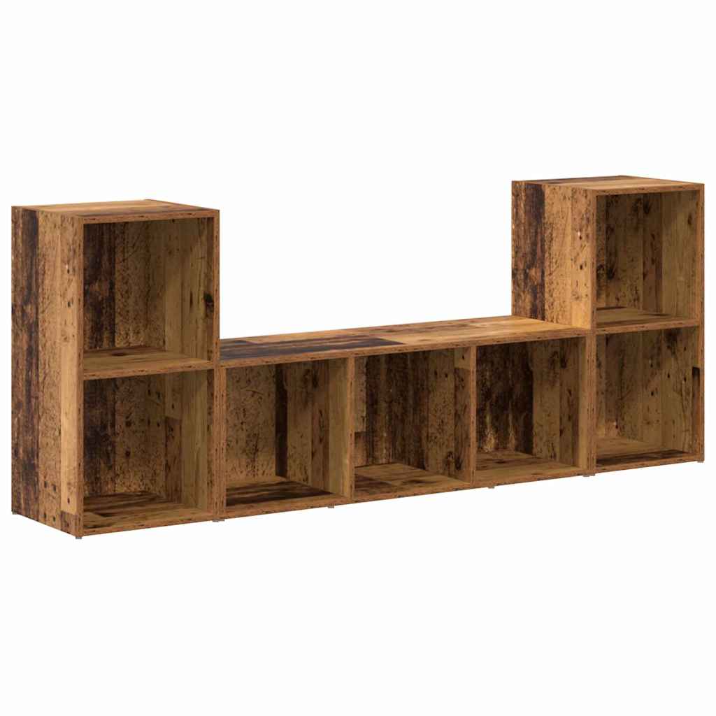Set mobile TV 3 pcs Marrone Legno multistrato