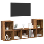 Set mobile TV 3 pcs Marrone Legno multistrato