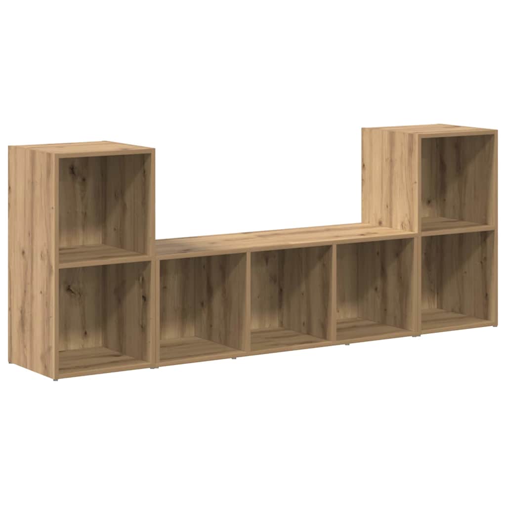 Set mobile TV 3 pcs Marrone Legno multistrato