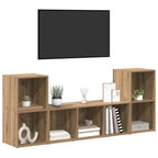 Set mobile TV 3 pcs Marrone Legno multistrato