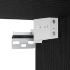 Set mobile TV con cassetto 4 pcs Rovere Nero Legno multistrato