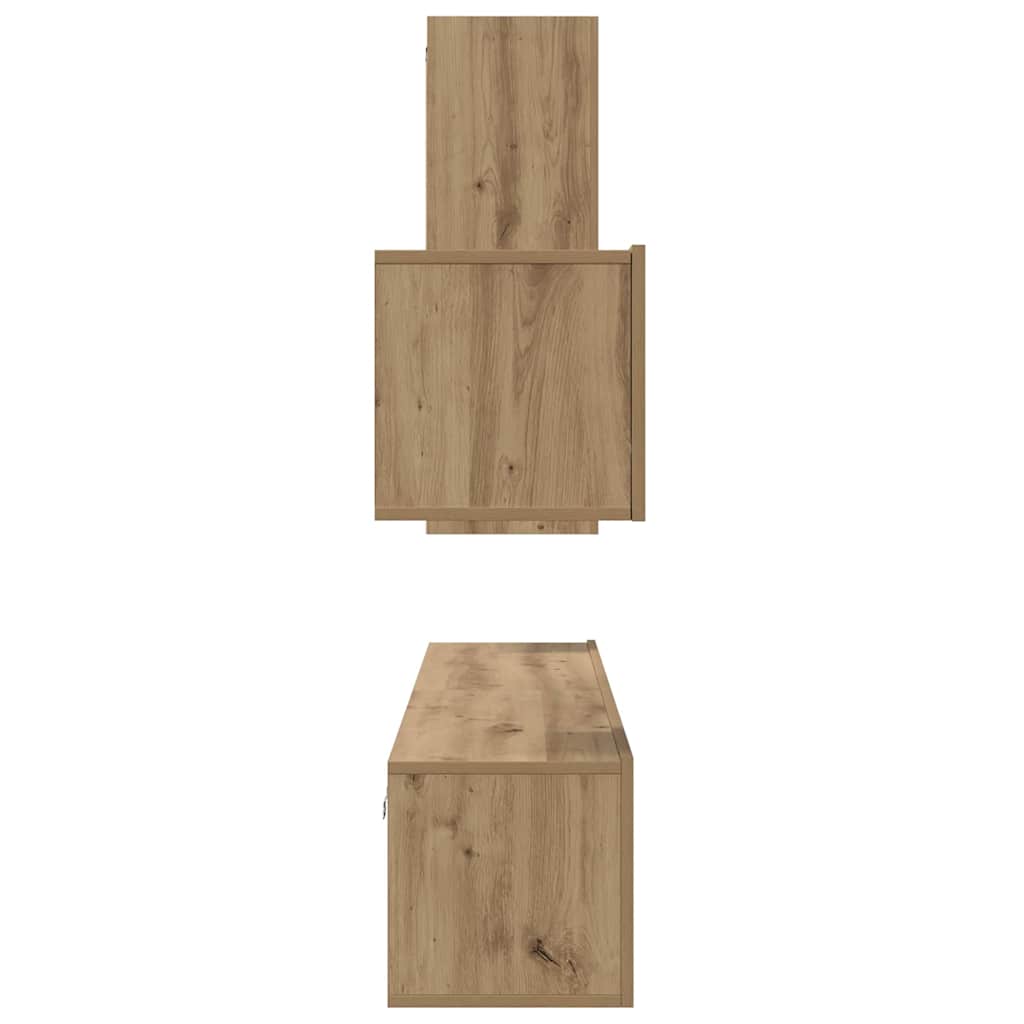 Set mobile TV 4 pcs Rovere artigianale Legno multistrato