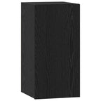 Set mobile TV Montaggio a parete Rovere Nero Legno multistrato