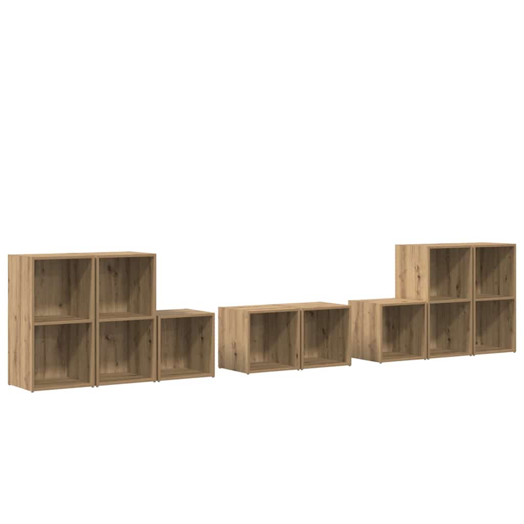 Set di mobili TV 8 pcs Rovere artigianale Legno multistrato