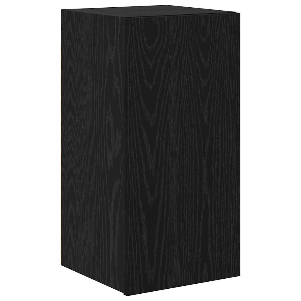 Set mobile TV 4 pcs Rovere Nero Legno multistrato