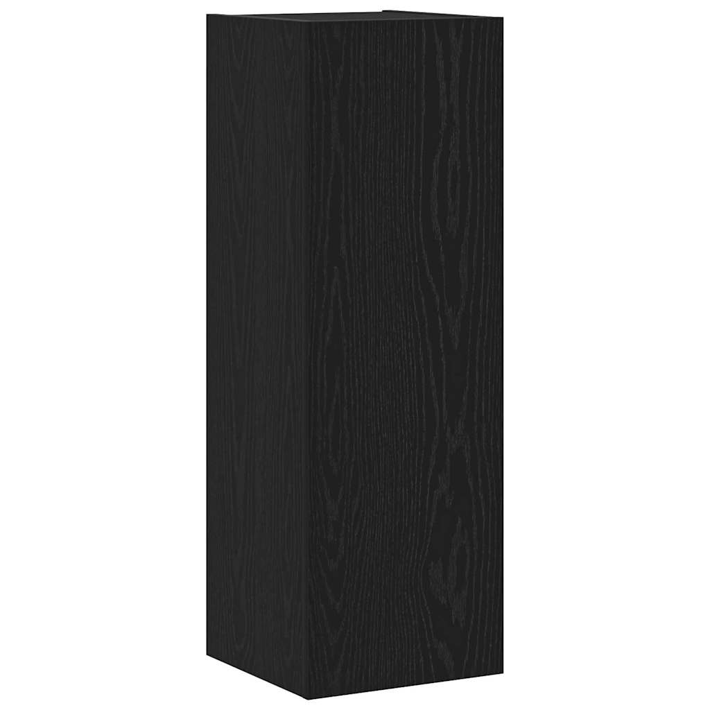 Set mobile TV 4 pcs Rovere Nero Legno multistrato